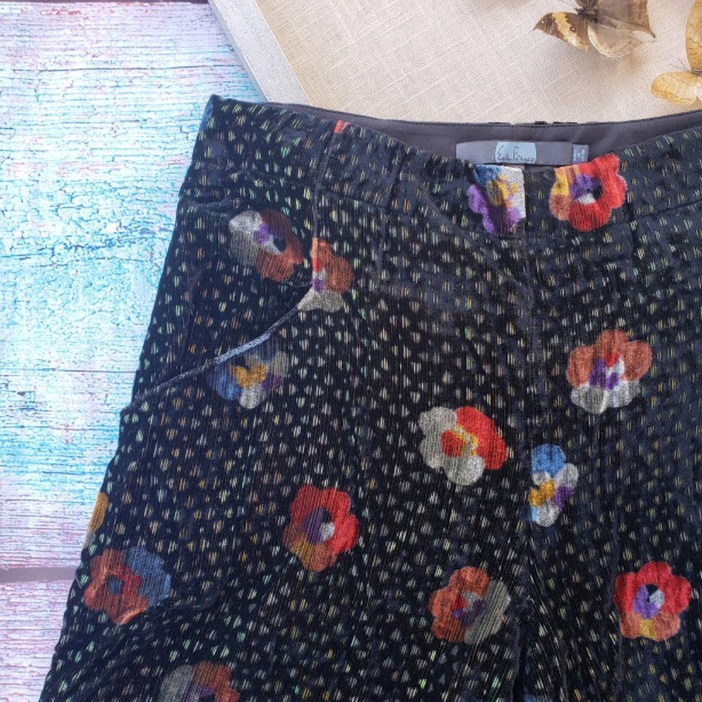 NWT Anthro Pasquette Velvet Wide-Leg Pants 10 - Picture 6 of 12